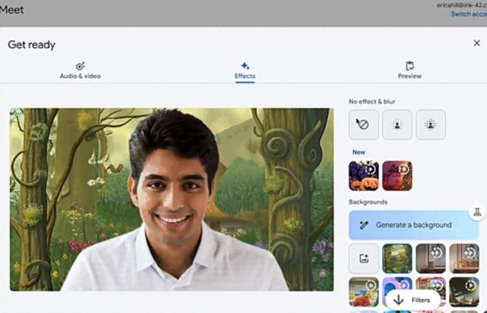 جوجل Meet تختبر إنشاء خلفيات بالذكاء الاصطناعي